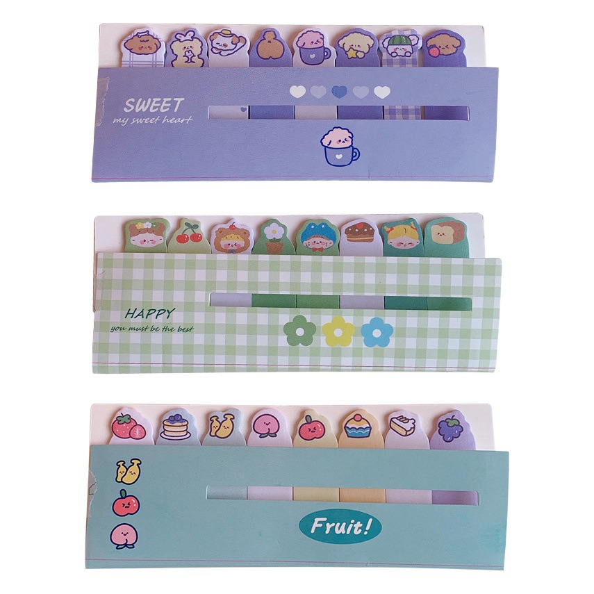 Lindo dibujos animados de alto aspecto nota adhesiva girly corazón estudiante etiqueta suave oso lindo mensaje portátil N veces pegatinas