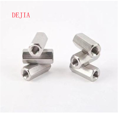 304不锈钢六角加长螺母加厚螺帽连接母M3M4M5M6M8M10非标定做