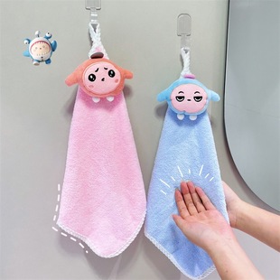 Egg Party Hand Towel, Hangable, Thickened, Bathroom, Household, Kitchen, Absorbent, Quick-Dry, Children's Towel, Hand Wiping Cloth