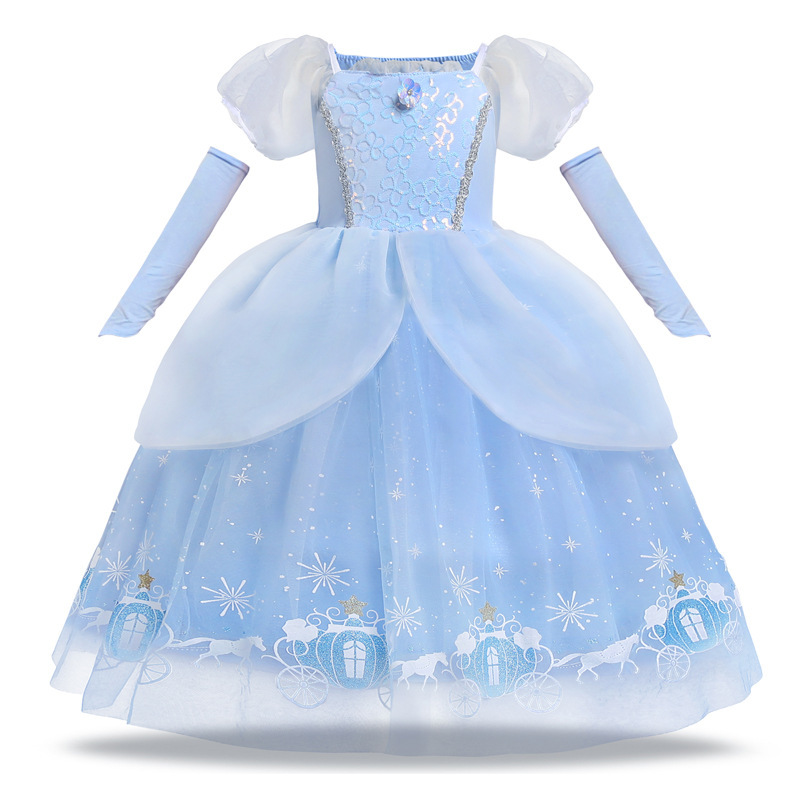 Foreign Trade New Cinderella Princess Dress Cinderella Girls Dress Halloween Cos Dress