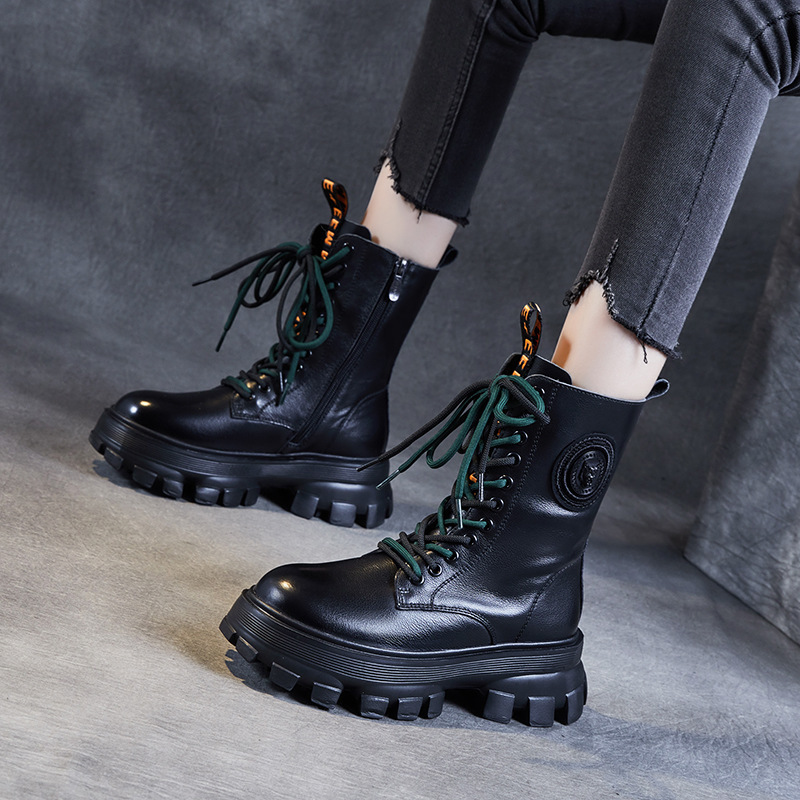 2025 Autumn and Winter Women's Shoes Thick-Soled Martin Boots Women's Casual Fashion Boots Long Boots Women's Western Riding Boots