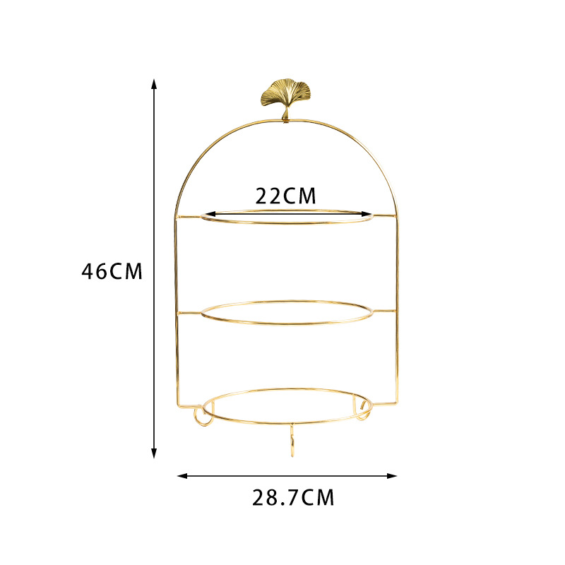 De estilo europeo chino y occidental comida cerámica postre merienda plato merienda té de la tarde japonés multiusos pastel de tres capas plato de fruta estante