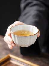 4A9O汝窑月白主人杯茶杯泡茶杯单个杯冰裂纹开片可养品茗陶瓷茶盏