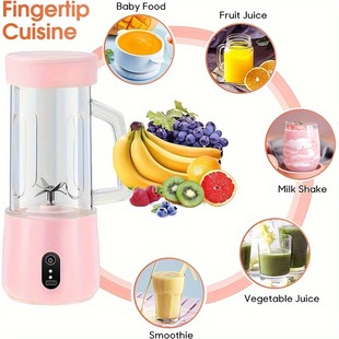 Cross-border portable electric juicer small juicer cup mini juicer usb rechargeable 6 leaf fine knife mixer