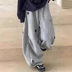 童装2025春秋款女童洋气百搭卫裤女孩甜美蝴蝶结休闲裤子中大童