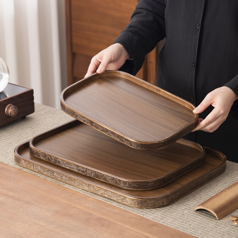 Bamboo Tray for Catering, Candy, Coffee, Small Meals, Wooden Tray for Tea Sets, Water Cups, Household Rectangular Tray Bamboo Tray for Catering, Candy, Coffee, Small Meals, Wooden Tray for Tea Sets, Water Cups, Household Rectangular Tray
