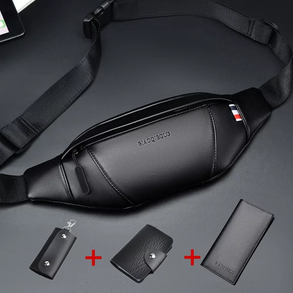 Hussars Paul casual bag waist bag men's diagonal men's bag multi-functional chest bag men's mobile phone bag shoulder bag a generation of hair