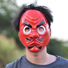 万圣节面具鬼灭之刃鳞泷左近次天狗面具假面舞会面罩影视红色天狗