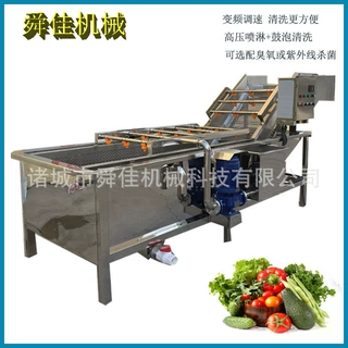 笋丝气泡清洗机酱菜表面去杂质清洗流水线黄花菜漂烫清洗设备