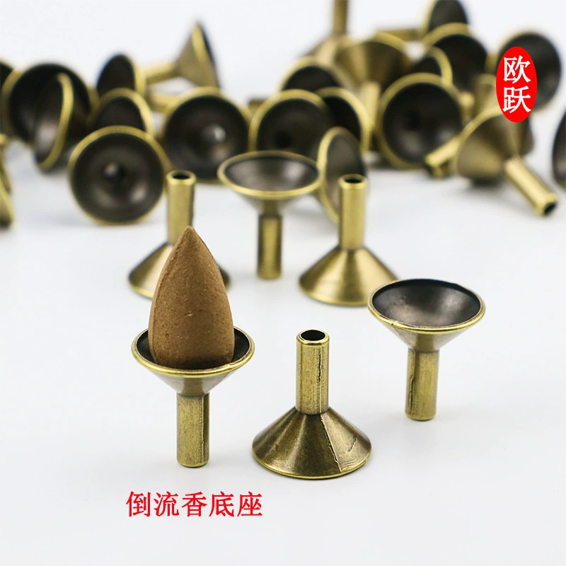 Производители оптового обратного потока благовоний базовый аксессуар из цинкового сплава конус конус ладана металлический благовоний подставка взрывного аромата