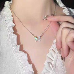 ネックレス幻彩蝶ネックレスアクセサリー