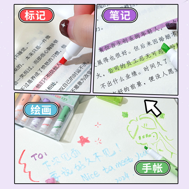 El conjunto de resaltadores de flash en un alto valor de color de puntuación