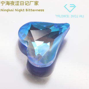 Wholesale K9 high-end color special-shaped pointed glass crooked peach mocha diamond DIY wear armor clothing accessories accessories batch