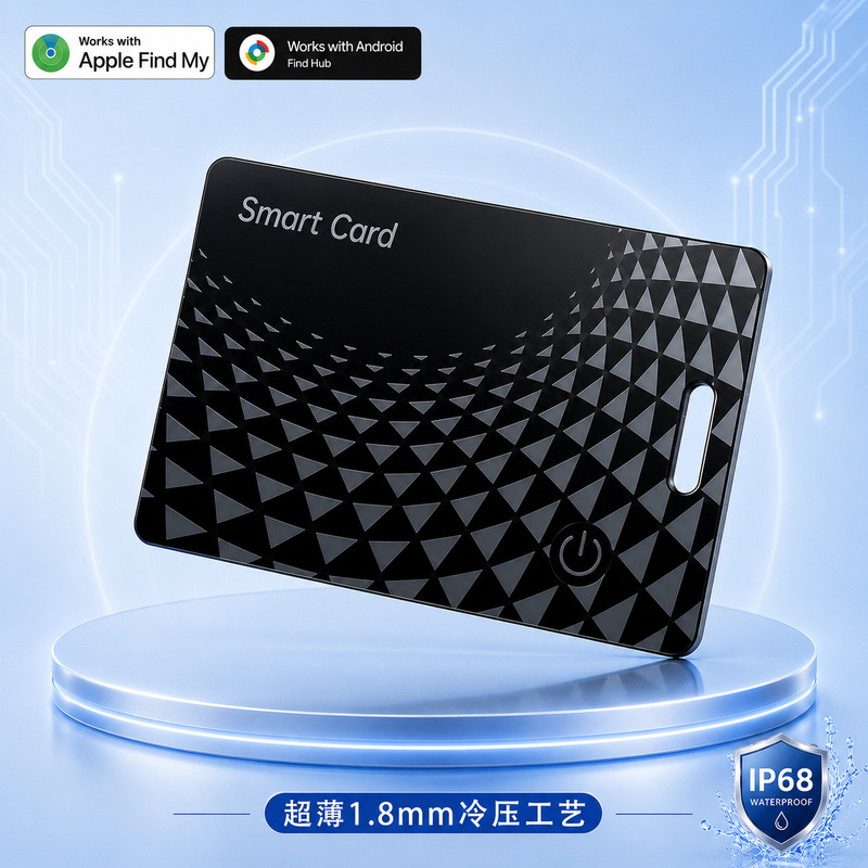 Dual-System Card Locator K2 Ultra-Thin 1.8mm Wallet Waterproof Anti-Loss Device with App for Global Precise Location Tracking