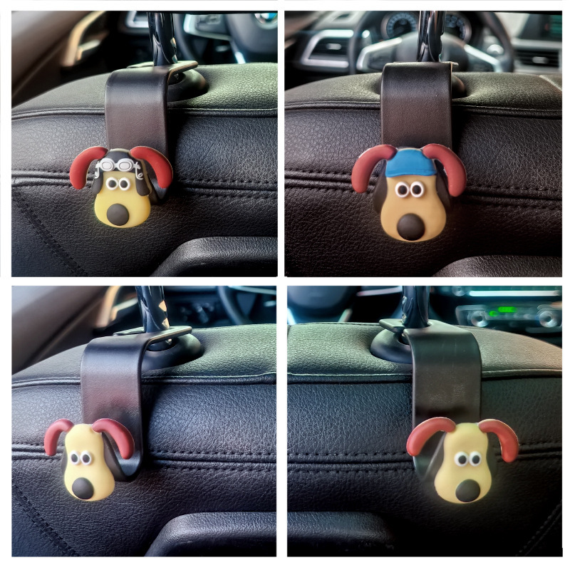 Gancho de coche con pegatina de silicona tridimensional 3D en la parte trasera del coche Gancho de coche con asiento múltiple Gancho de coche con asiento trasero Gancho de asiento trasero