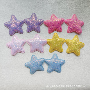 Sequin Pentagram 5.5cm Shiny Middle Cotton Candy Color Star Handmade diy Dopamine Star F313