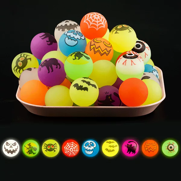 Cross-Border Luminous Halloween Bouncy Ball Bouncing Ball Eyeball Party Gift Decoration School Classroom Game Prizes