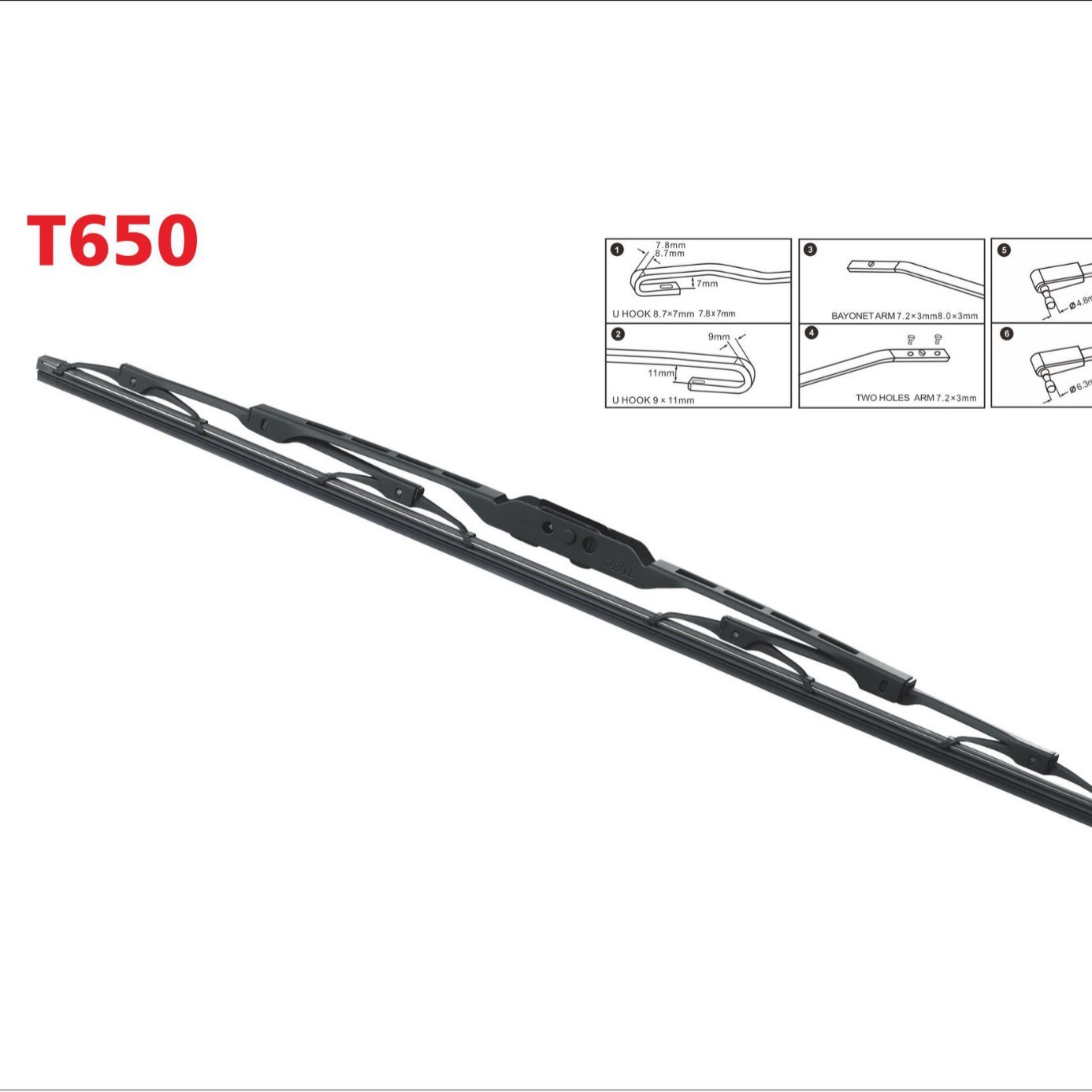 Delxuan limpiaparabrisas de coche universal hueso limpiaparabrisas blister embalaje hierro hueso fábrica hogar punto silencioso