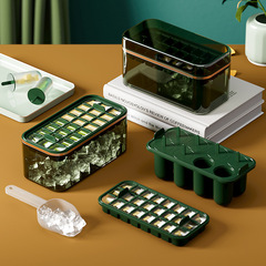 New Ice Cube Tray Silicone Ice Cube Mold Large Capacity Household Ice Storage Freezing Tray with Lid Ice Cube Freezer