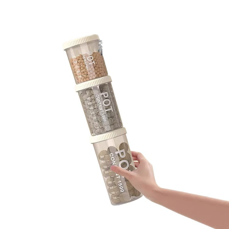 Герметичная пластиковая банка для продуктов, ёмкость для хранения зерна и закусок, кухонная коробка для хранения в холодильнике