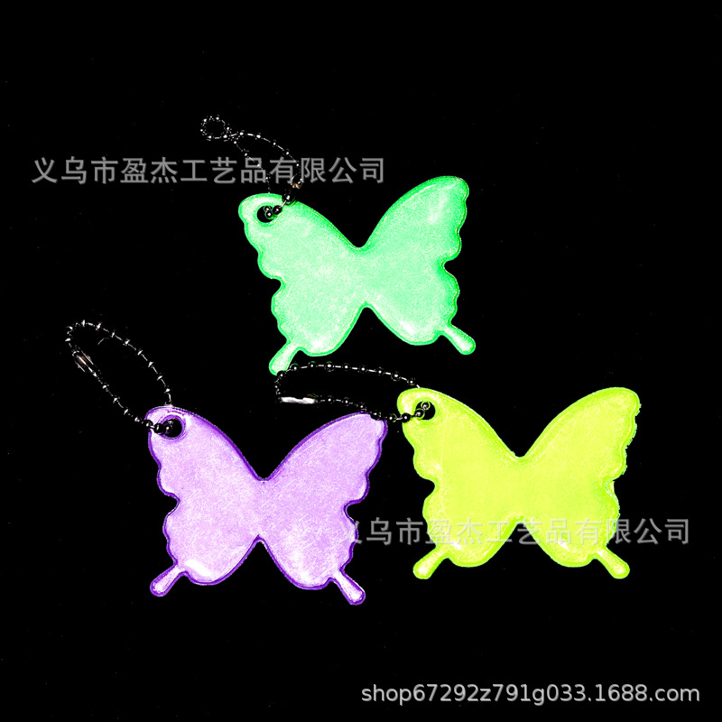Mariposa reflector colgante de advertencia PVC al aire libre de noche mochila de advertencia de seguridad colgante mariposa de color