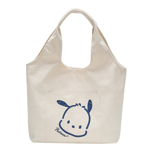 Japanese canvas bag women's new style lazy style simple large capacity niche college shoulder portable casual bag shopping bag
