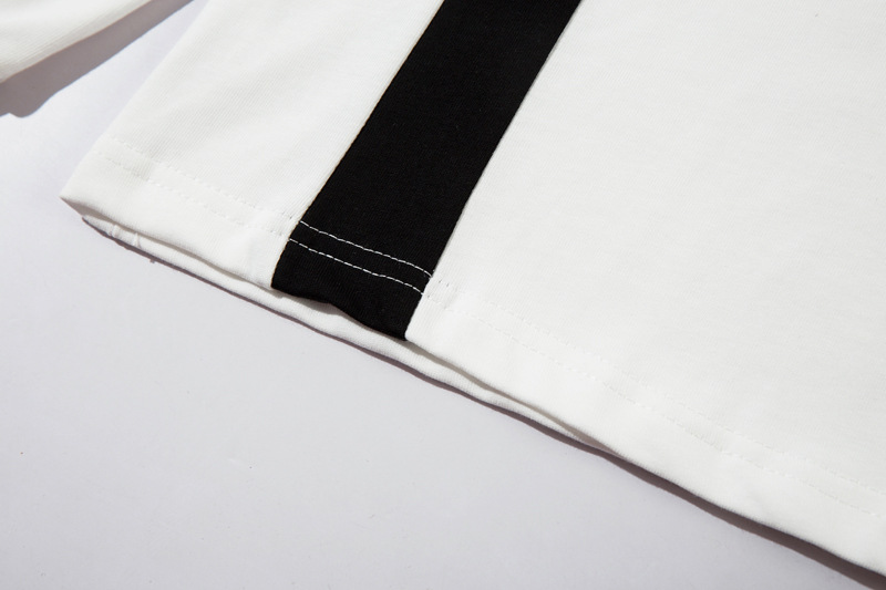 Men's Clothing Atmosphere Color Matching Loose Crewneck Long-sleeved T-shirt Sweatshirt Men's and Women's Instagram Popular Brand All-match Top_voghion.com