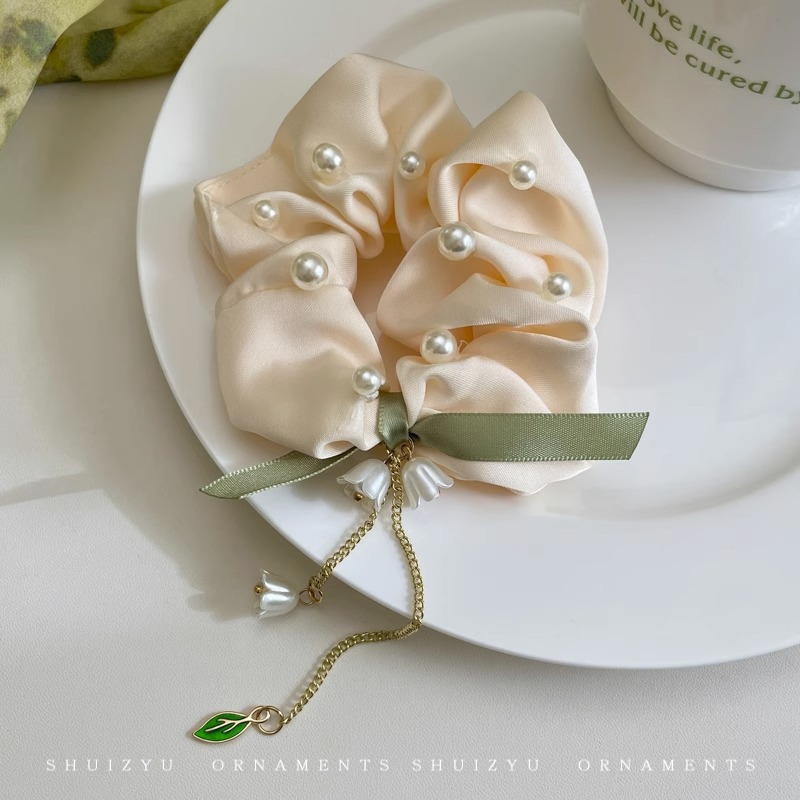 Temperamento floral intestino grueso anillo para el cabello bola femenina cabeza cuerda dulce cola de caballo cuerda para el cabello banda de goma de alta calidad accesorios para el cabello al por mayor