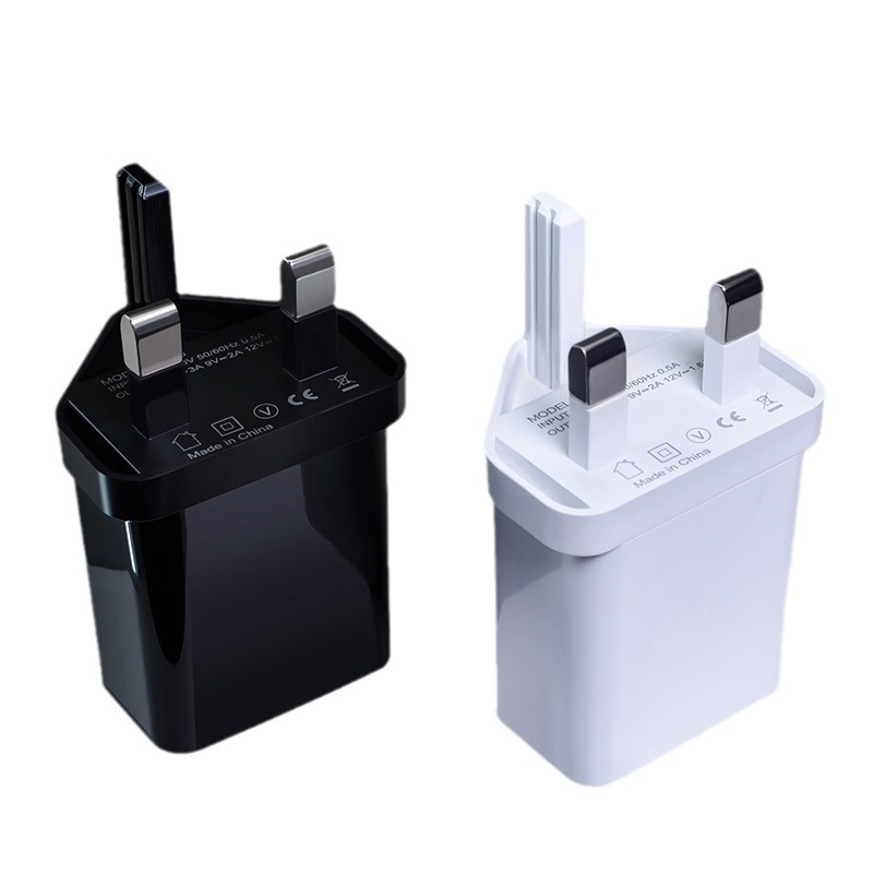 5V3A trípode estándar británico único USB adaptador de corriente multifunción traje de teléfono móvil aplicable tableta qc3.0 cabeza de carga