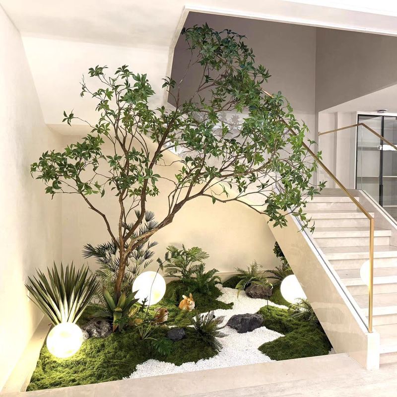 高級馬酔木シミュレーション緑植室内造景生植物装飾木ショーウインドー大型偽樹シンプル景観|undefined