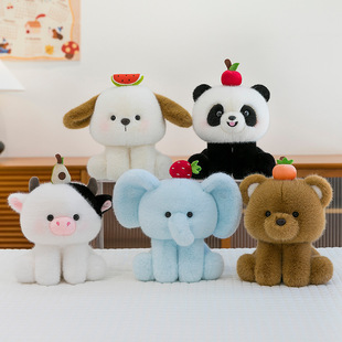 New Cute Fruit Party Doll Small Ornaments Doll Plush Toy Companion Doll Decoration Learning Partner
