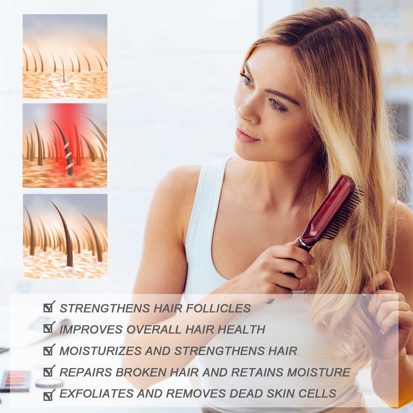 EELHOE Thick Hair Essence verhindert Haarausfall, stärkt das Haar, spendet Feuchtigkeit, nährt das Haar und ist ein Tiefenreparaturserum für die Kopfhaut_voghion.com