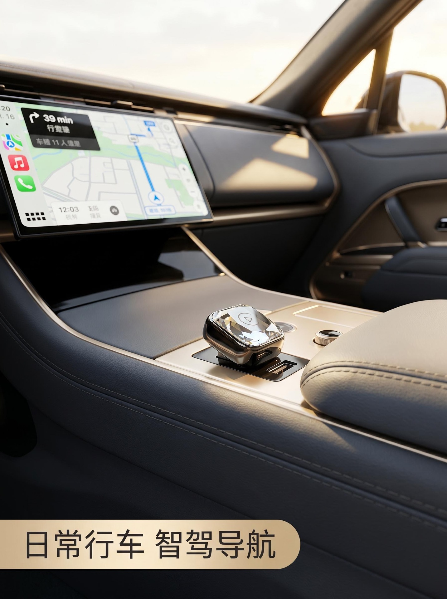 Crystal-Style Wireless Carplay Box, Androidauto Car Connectivity Box, USB to Typec, Compact and Portable