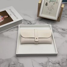 爆款手提皮质眼镜盒软包潮流墨镜单扣镜盒 PVC皮革太阳镜盒眼镜布