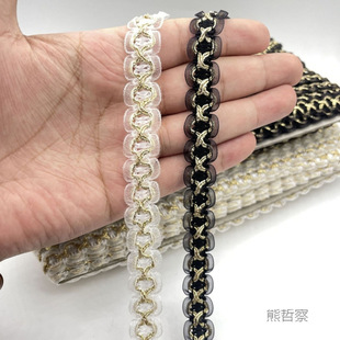 Pearl Chanel Style Lace Accessories Lace Fabric Clothes Collar Skirt Decorative Ribbon DIY Material