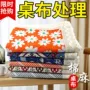 格子蕾丝长方形防尘餐桌布