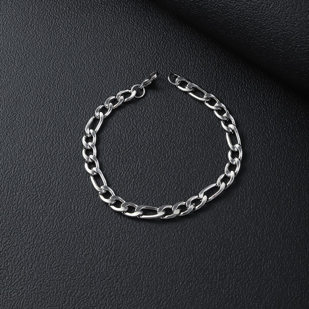 Stainless Steel Cuban Chain Bracelet For Men Bold Fashion Design_voghion.com