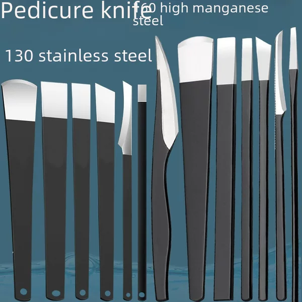 Factory spot pedicure knife set foot cutter to remove dead skin calluses tool household gray one-piece nail cutter set