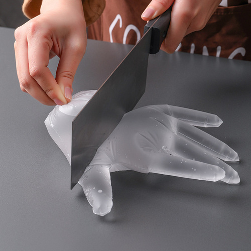 Disposable TPE gloves wholesale 100 pieces thick durable food grade catering kitchen protection baking rubber gloves