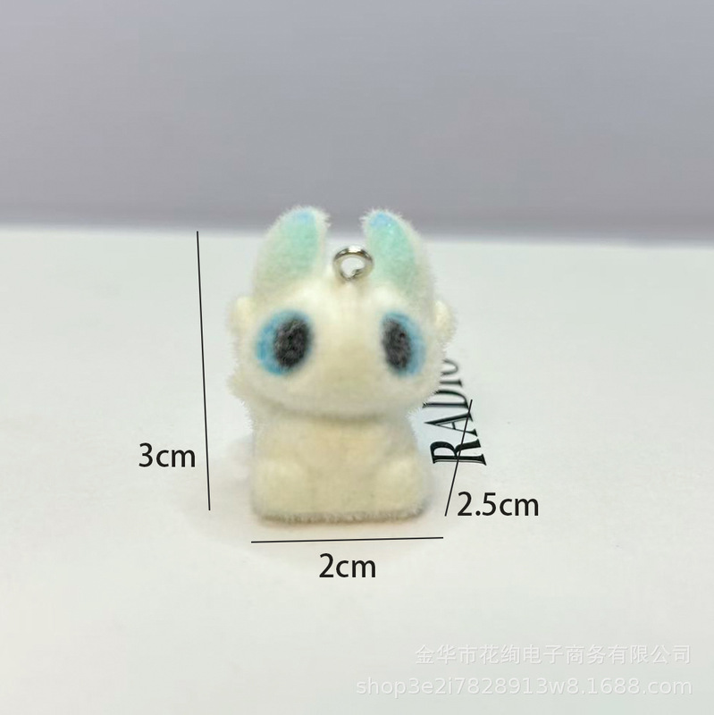 新款植绒无牙仔挂件 diy手工制作钥匙扣包包饰品材料树脂挂件吊饰|undefined