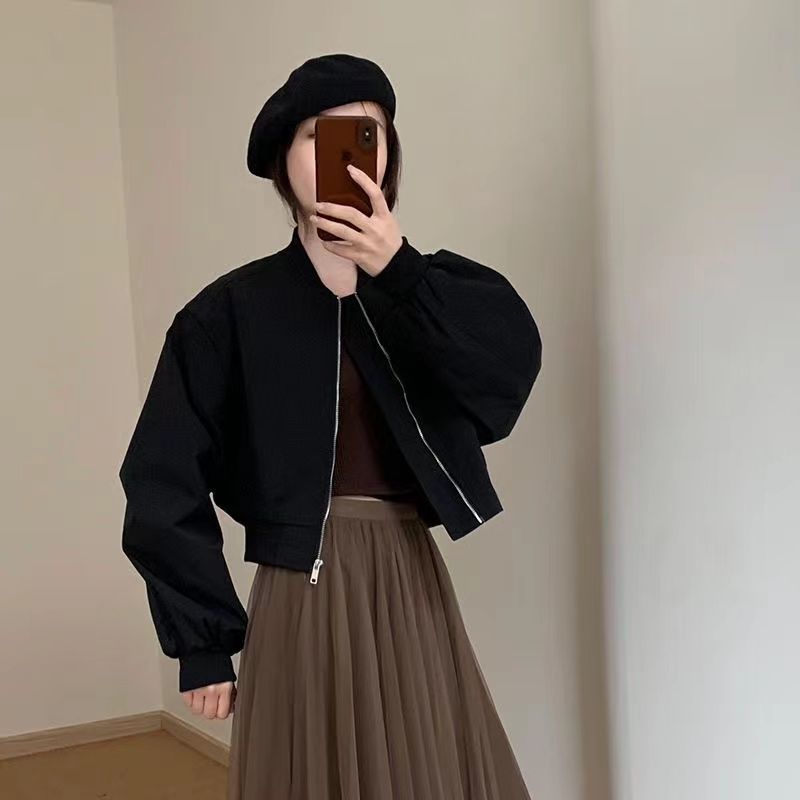 气质时尚小个子棒球服2025秋新款韩版显瘦设计短款百搭上衣外套女|undefined