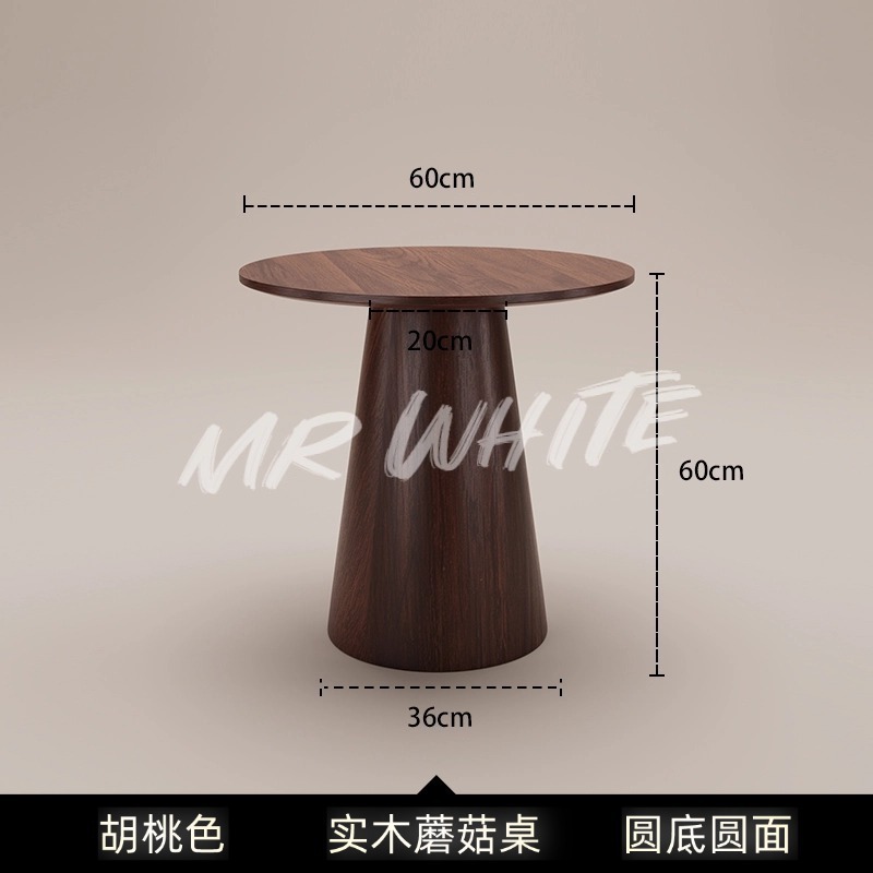 北欧实木简约茶几简约小户型圆形茶几V形脚 客厅家具批发现代茶几|undefined
