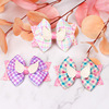 Cute white hair accessory, children's hairgrip with bow
