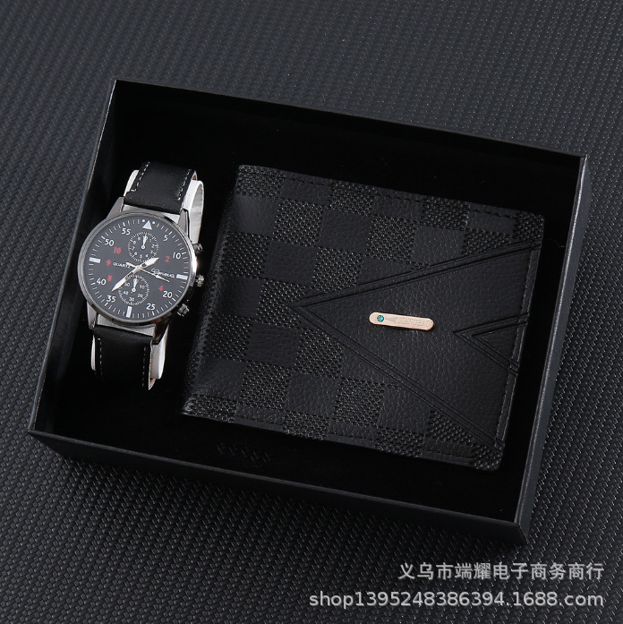 端耀钱包手表套装韩版数字女款手表创意时尚石英表套装男士手表