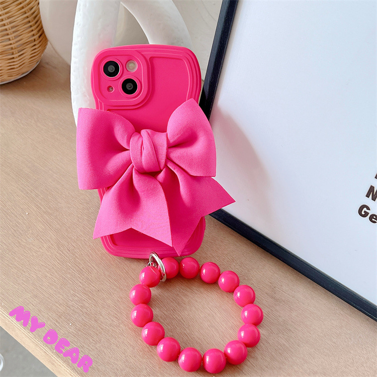 Casual Sweet Streetwear Solid Color Bow Knot   Phone Cases display picture 5