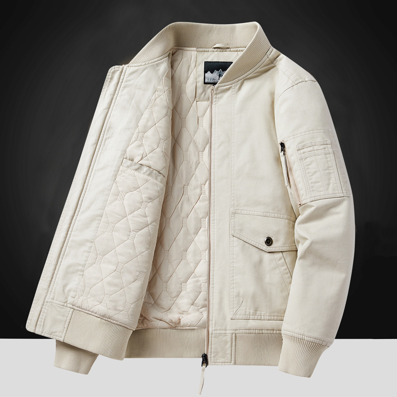 Otoño e invierno nuevos hombres transfronterizos Comercio exterior exclusivo más tamaño abrigo de algodón acolchado forrado de lana engrosado abrigo de hombre abrigo de algodón acolchado de papá