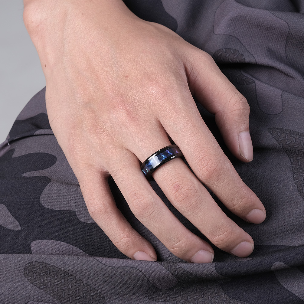 Fashion Geometric Titanium Steel Rings Polishing Stainless Steel Rings