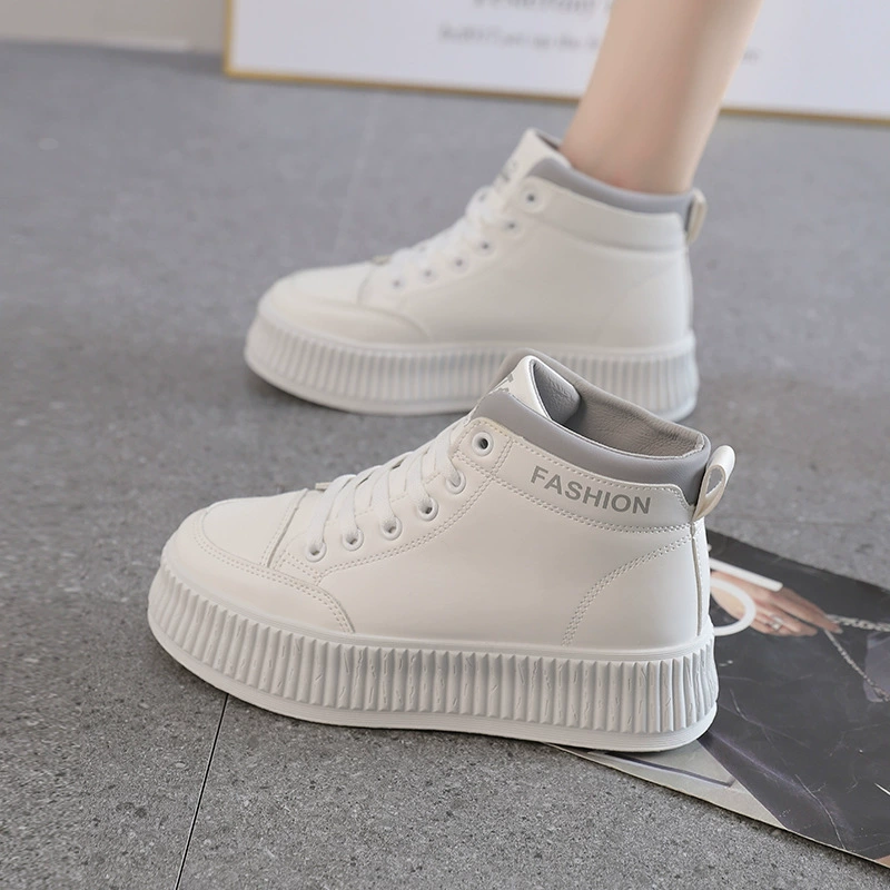 Осень-зима 2022, новая женская обувь, Студенческая обувь Joker в Корейском стиле, высококачественные модные высокие кроссовки на мягкой подошве
