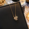 Fresh pendant, necklace, chain for key bag , accessory, 2021 collection, flowered, Korean style