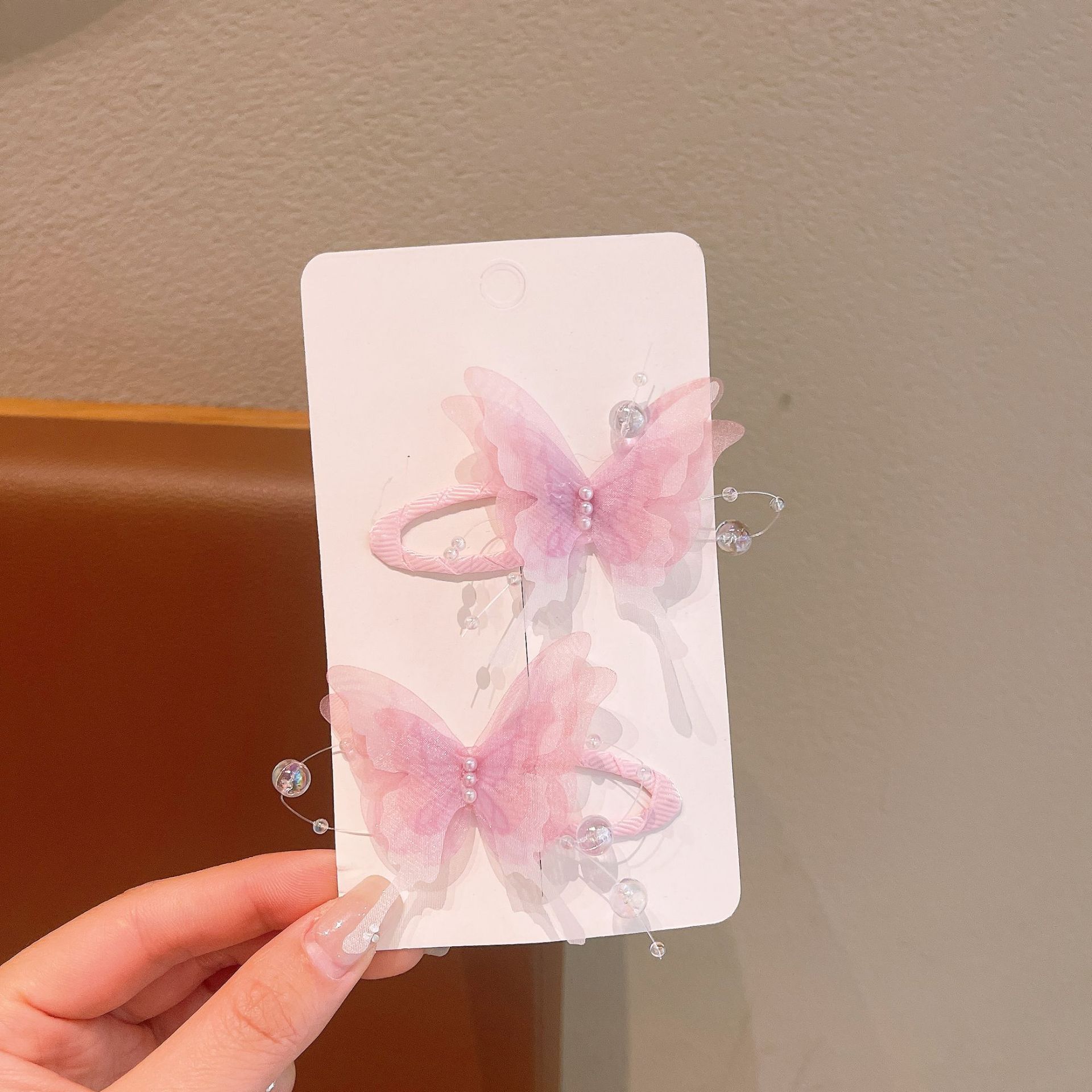 Clip de cabello de mariposa infantil princesa lateral BB clip no daña la cabeza detrás de la cabeza clip de cabello de niñas rotas clip de cabello adornamiento para el cabello